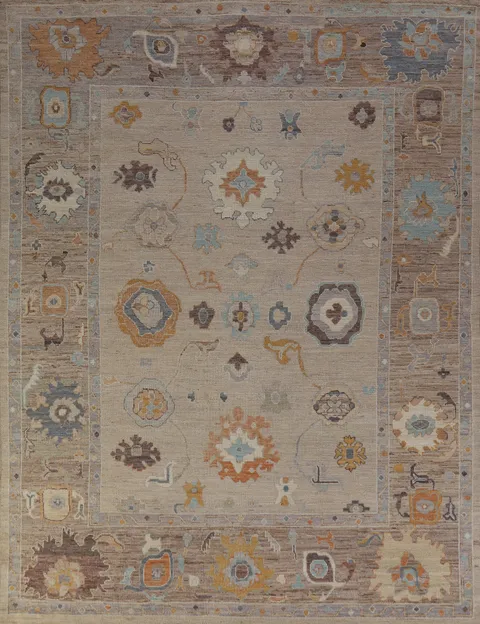 Vegetable Dye Oushak Turkish Area Rug 8x10