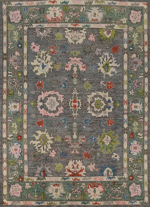 Vegetable Dye Oushak Turkish Area Rug 8x10