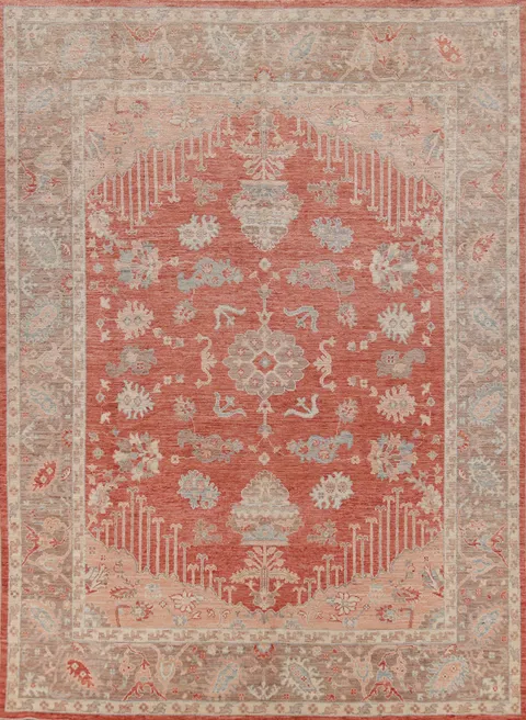 Vegetable Dye Oushak Turkish Area Rug 8x10