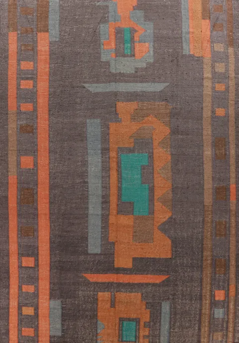 Vegetable Dye Kilim Turkish Large Rug 11x14
