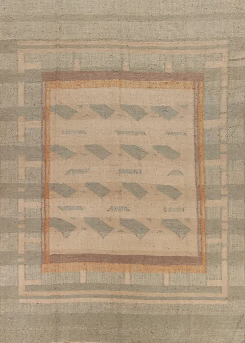 Contemporary Jute Kilim Turkish Area Rug 9x12