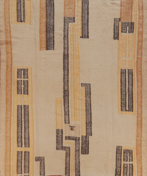 Contemporary Jute Kilim Turkish Square Rug 9x9