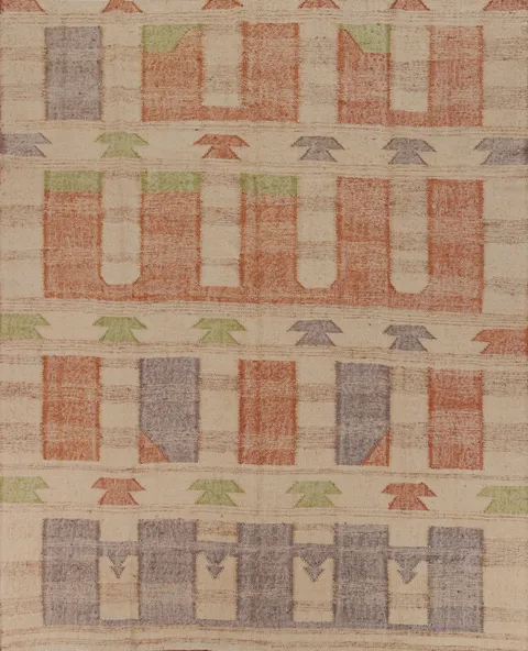 Contemporary Jute Kilim Turkish Area Rug 9x10