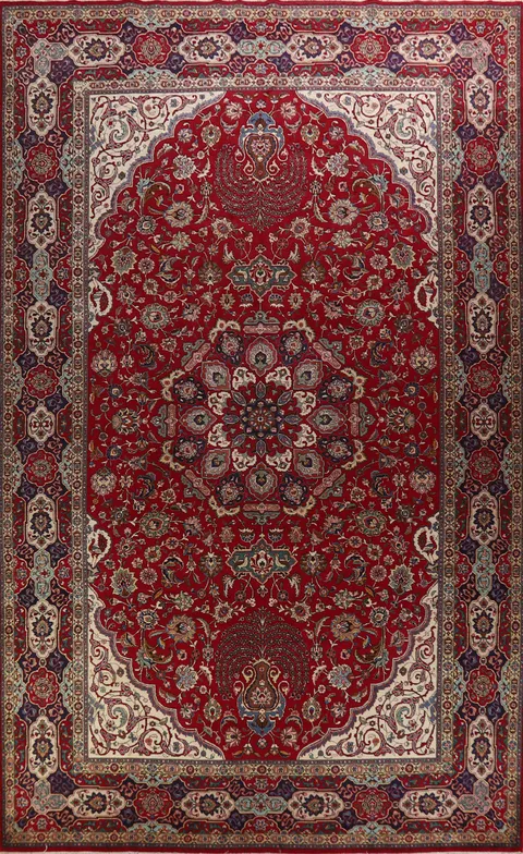 Vegetable Dye Wool Medallion Tabriz Persian Large Rug 10x17