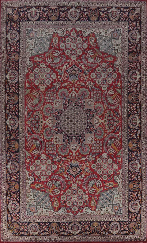 Vintage Floral Najafabad Persian Large Rug 10x16