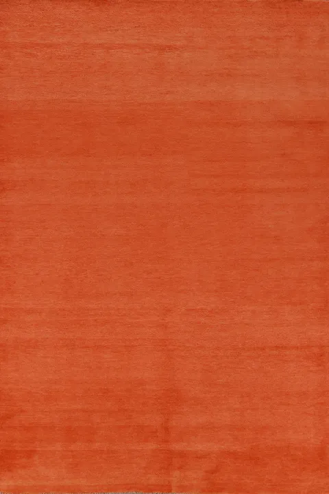 Orange Solid Modern Gabbeh Vegetable Dye Area Rug 6x9
