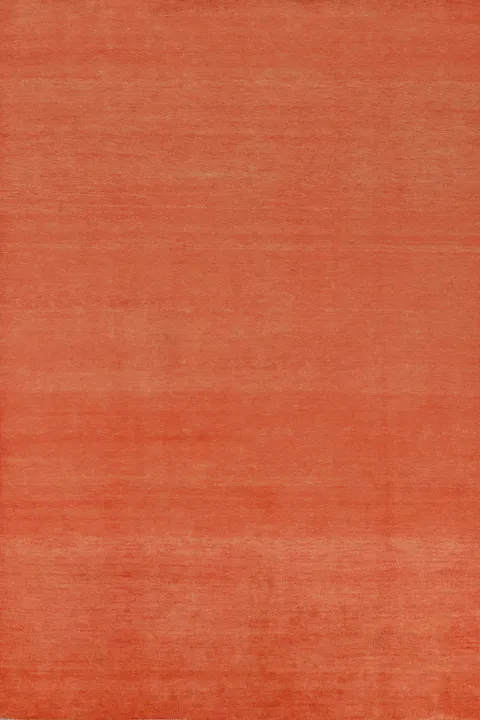 Orange Wool Modern Gabbeh Vegetable Dye Area Rug 6x9