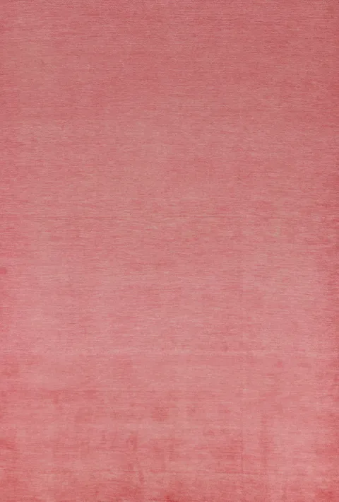 Modern Pink Solid Gabbeh Vegetable Dye Area Rug 6x9