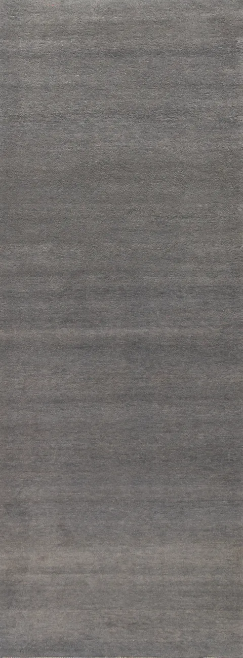 Vegetable Dye Gray Gabbeh Persian Runner Rug 3x10