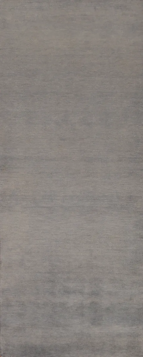 Vegetable Dye Gray Gabbeh Persian Runner Rug 3x10