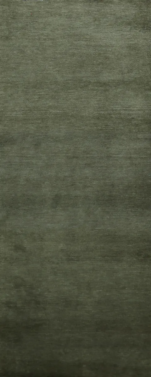 Vegetable Dye Green Gabbeh Persian Runner Rug 3x8