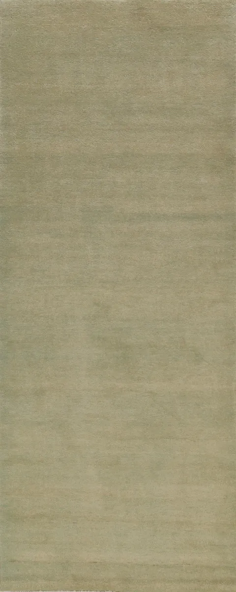 Vegetable Dye Green Gabbeh Persian Runner Rug 3x10