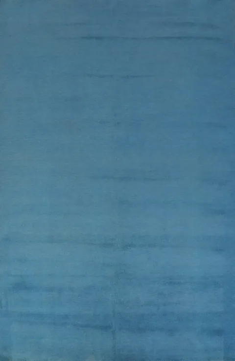 Vegetable Dye Sky Blue Gabbeh Persian Area Rug 7x10
