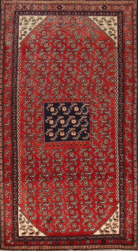 Geometric Wool Ardebil Persian Area Rug 5x10