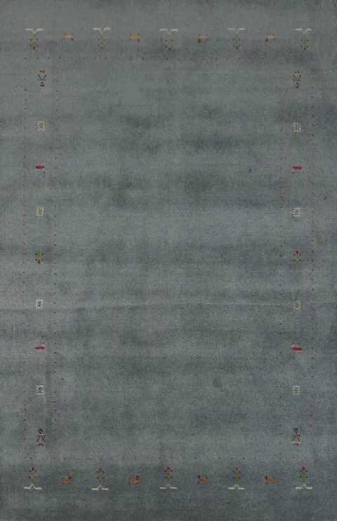 Tribal Wool Gabbeh Oriental Area Rug 5x8
