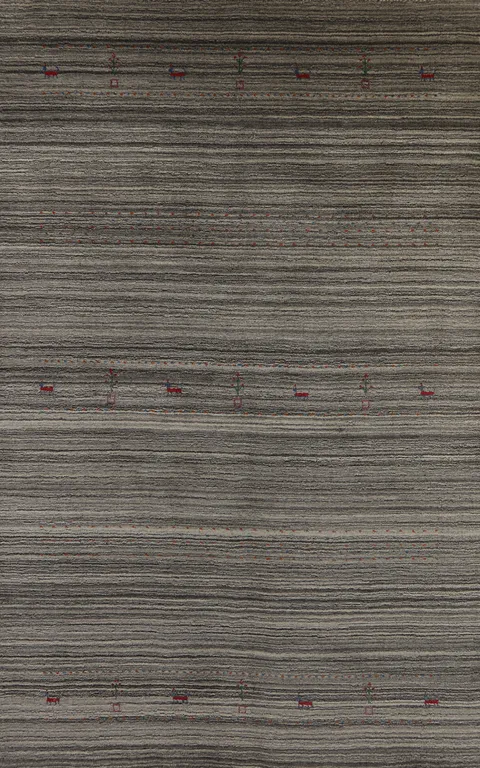 Tribal Wool Gabbeh Oriental Area Rug 5x8