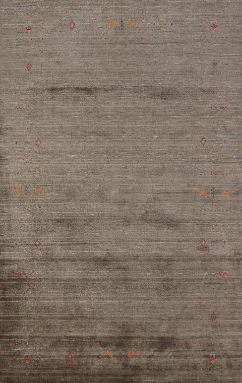Handmade Wool Gabbeh Oriental Area Rug 5x8