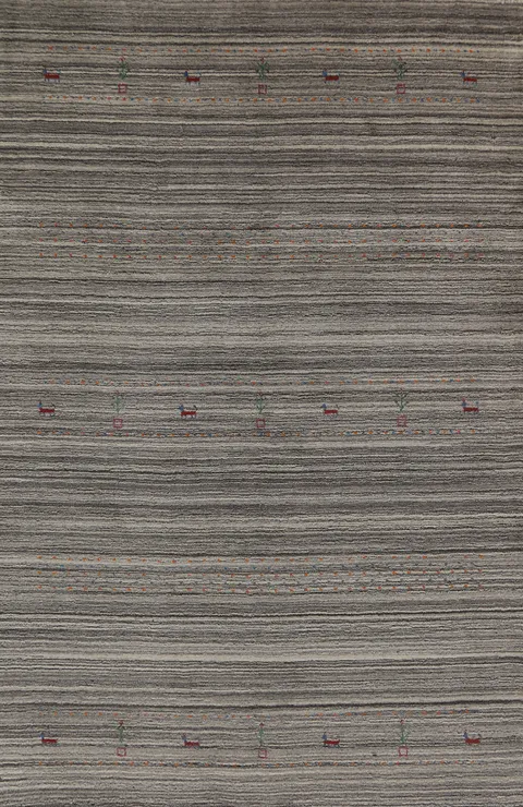 Handmade Gabbeh Oriental Area Rug 5x8