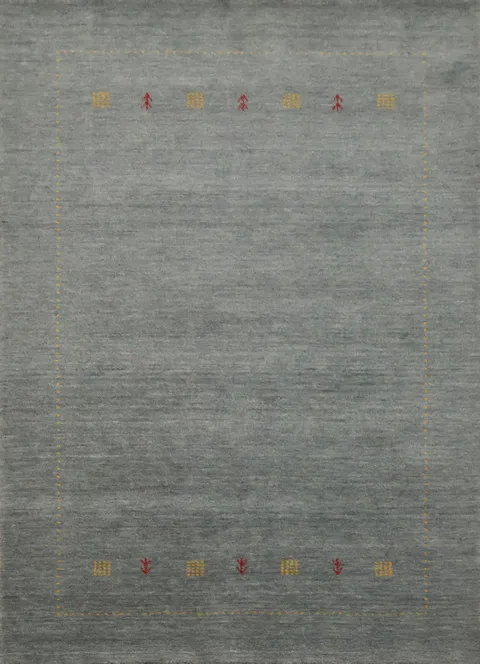 Handmade Gray Wool Gabbeh Indian Area Rug 6x8