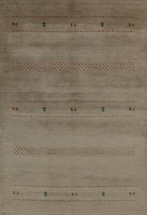 Tribal Wool Gabbeh Oriental Rug 5x7