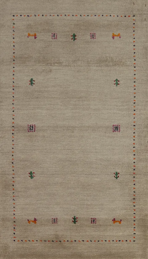 Tribal Wool Gabbeh Oriental Rug 3x5
