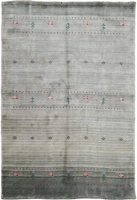 Handmade Wool Gabbeh Oriental Rug 4x6