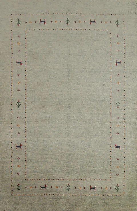 Tribal Wool Gabbeh Indian Rug 4x6