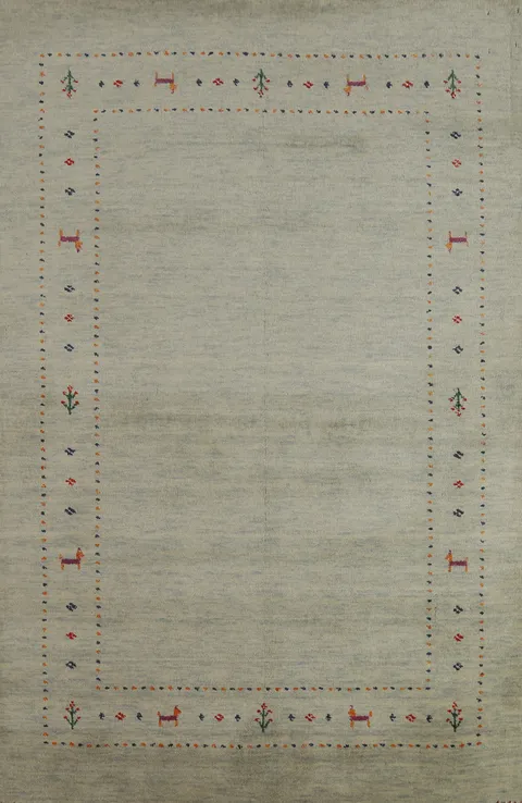 Tribal Wool Gabbeh Indian Rug 4x6