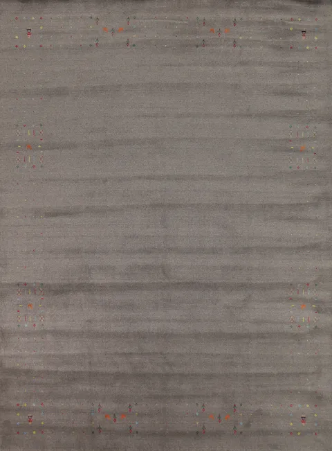 Gray Wool Gabbeh Indian Area Rug 8x10