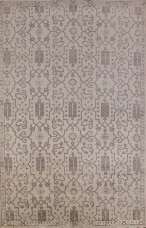 Geometric Heriz Serapi Indian Area Rug 6x9