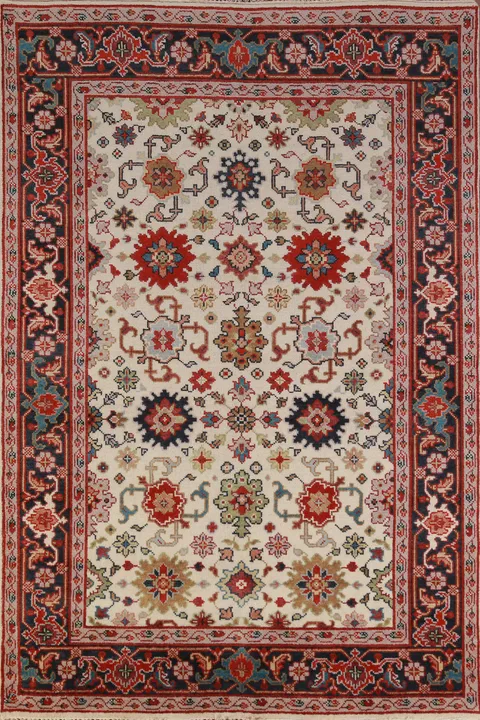 Geometric Oushak Indian Area Rug 6x9
