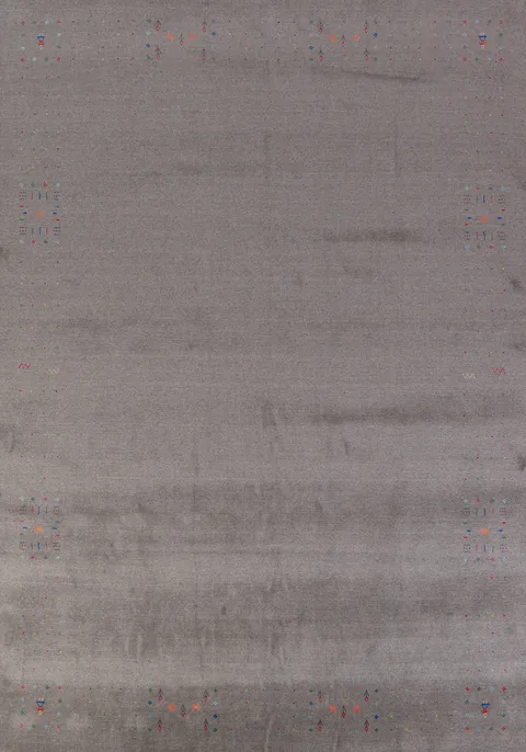 Gray Wool Gabbeh Indian Area Rug 9x12