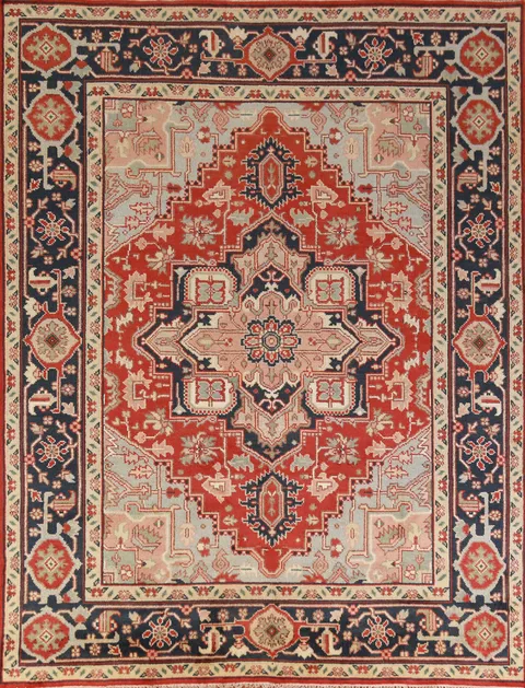 Geometric Heriz Serapi Oriental Area Rug 8x10