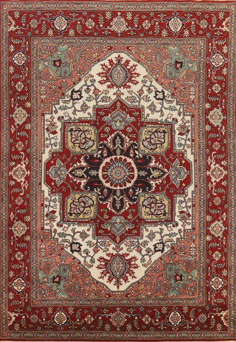 Handmade Wool Heriz Serapi Oriental Area Rug 9x12