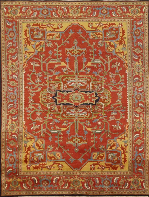 Handmade Wool Heriz Serapi Oriental Area Rug 8x10