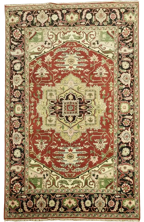 Handmade Red Heriz Serapi Oriental Area Rug 9x12