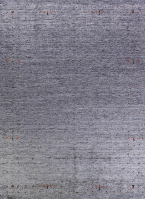 Blue & Gray Handmade Gabbeh Indian Area Rug 9x12