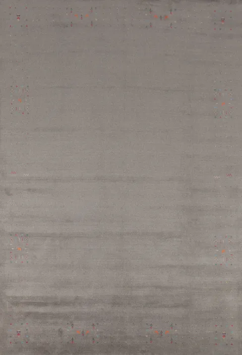 Handmade Gray Gabbeh Indian Area Rug 9x12