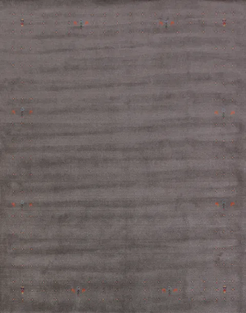 Gray Wool Gabbeh Indian Area Rug 9x10
