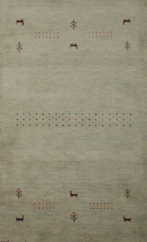 Little Animals Wool Gabbeh Indian Rug 3x5