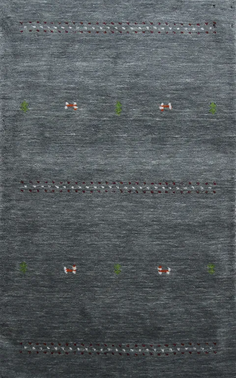 Handmade Wool Gabbeh Indian Rug 3x5