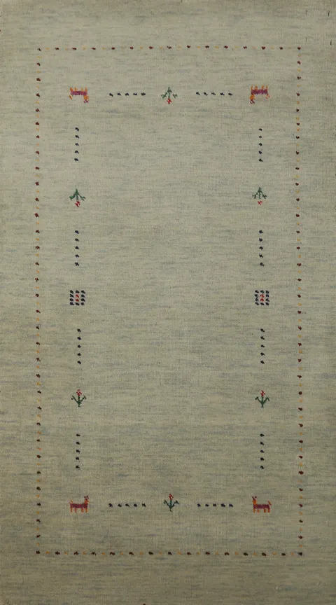 Handmade Wool Gabbeh Indian Rug 3x5