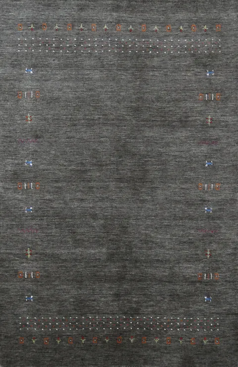 Tribal Wool Gabbeh Indian Area Rug 5x8