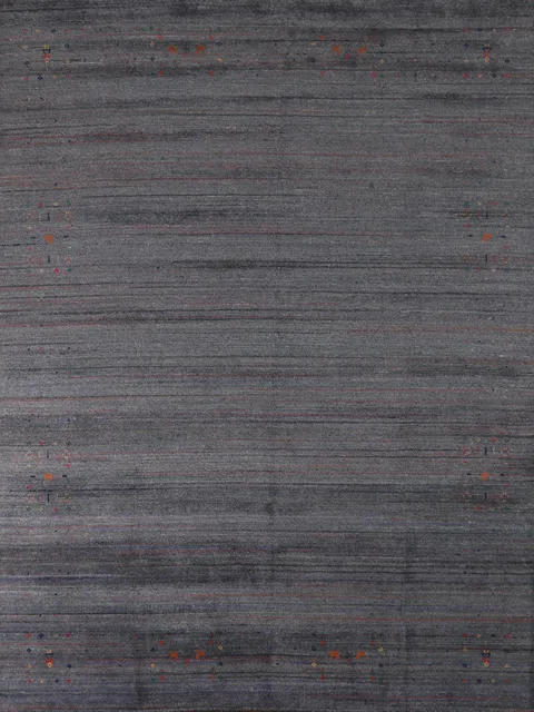 Grays & Blues Wool Gabbeh Indian Area Rug 8x10
