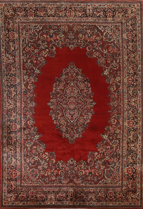 Vegetable Dye Mahal Persian Large Rug 10x14