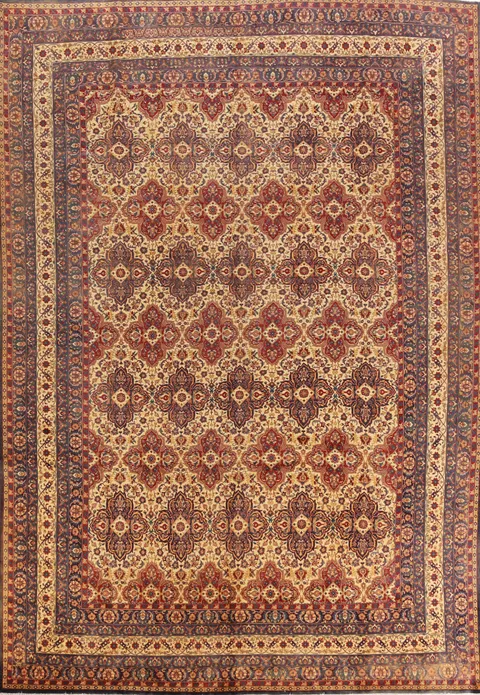 Handmade Wool Bakhtiari Persian Area Rug 10x13