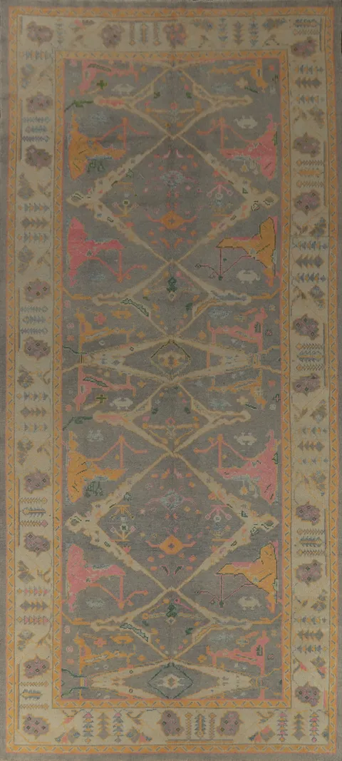 Handcrafted Oriental Large Rug with Intricate Designs 7x17