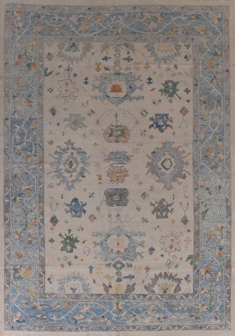 Vegetable Dye Oushak Turkish Area Rug 10x13