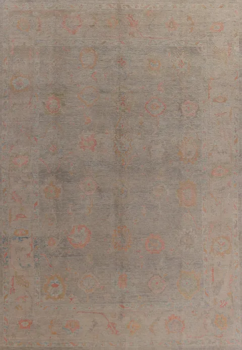 Vegetable Dye Oushak Turkish Area Rug 10x13