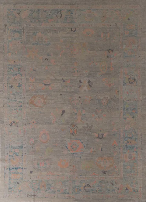 Vegetable Dye Oushak Turkish Area Rug 8x10